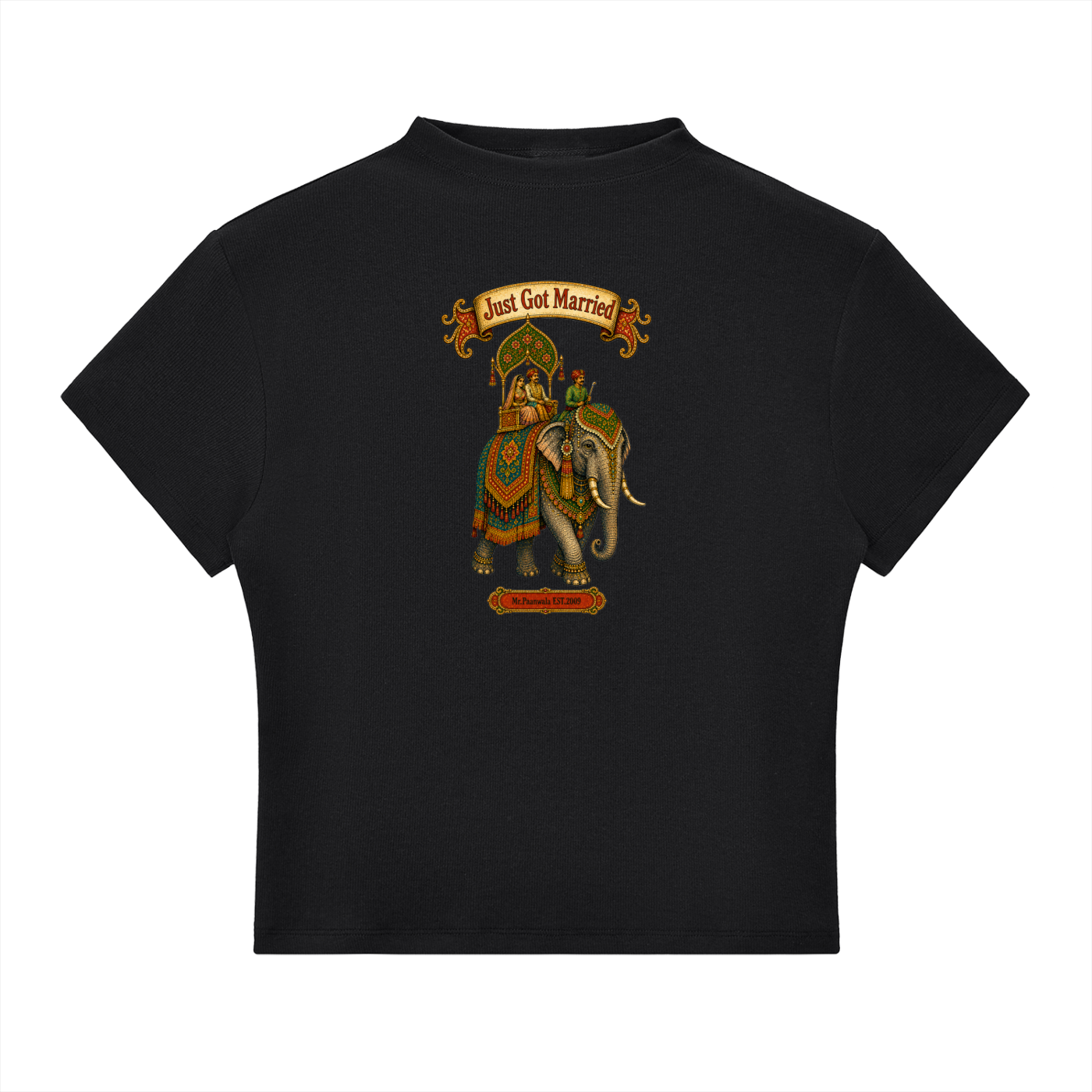 Just Got Married Mock Neck T-Shirt
