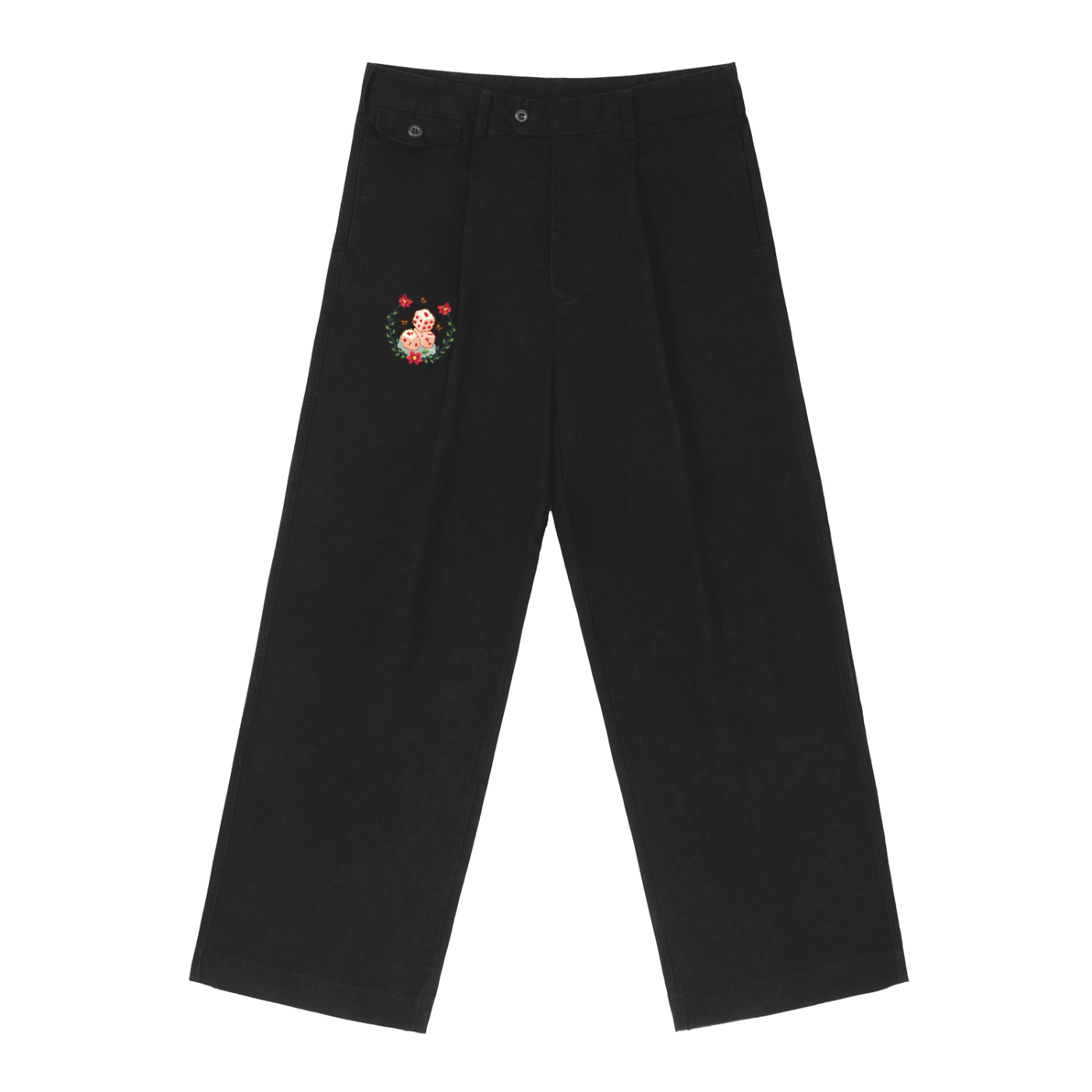 Adjustable Waist Straight-Leg Pants