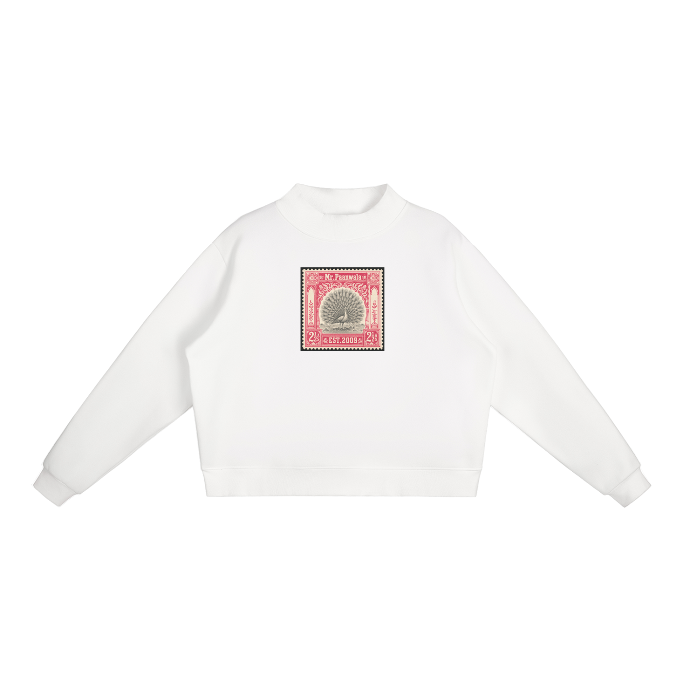 Vintage Stamp Women Mock-Neck Sweatshirt