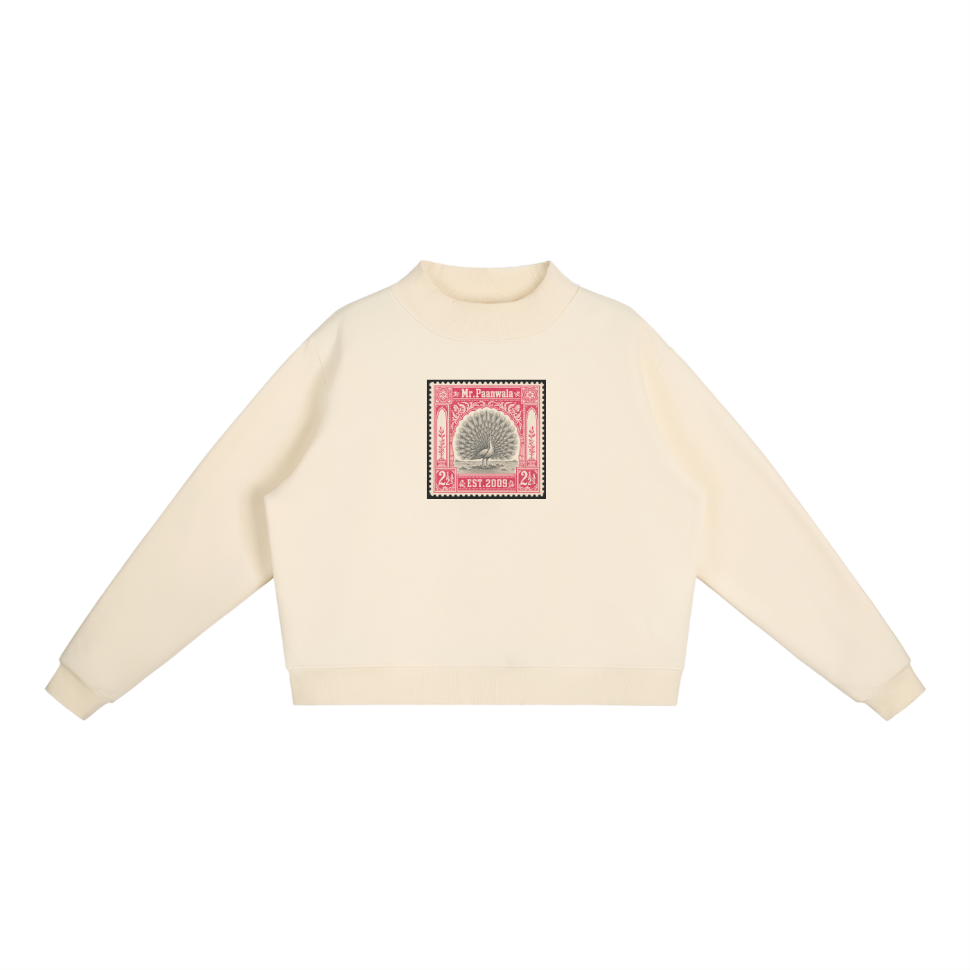 Vintage Stamp Women Mock-Neck Sweatshirt