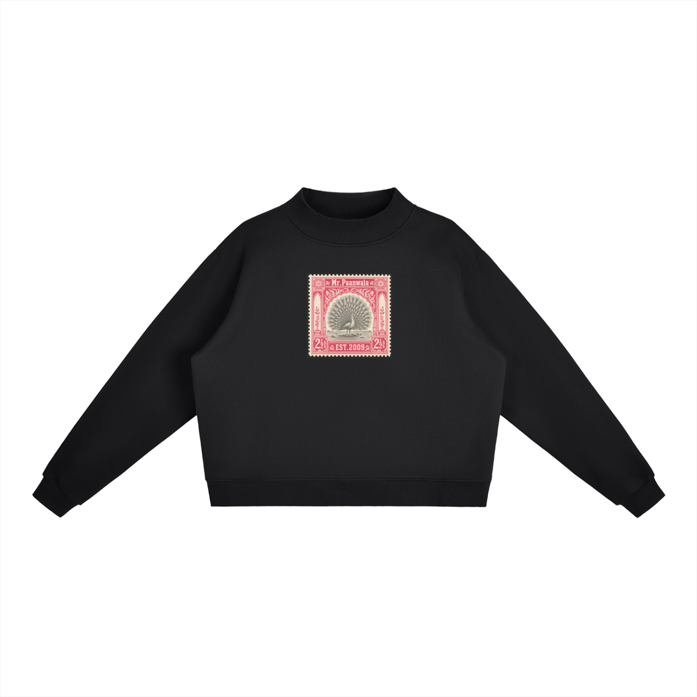 Vintage Stamp Women Mock-Neck Sweatshirt