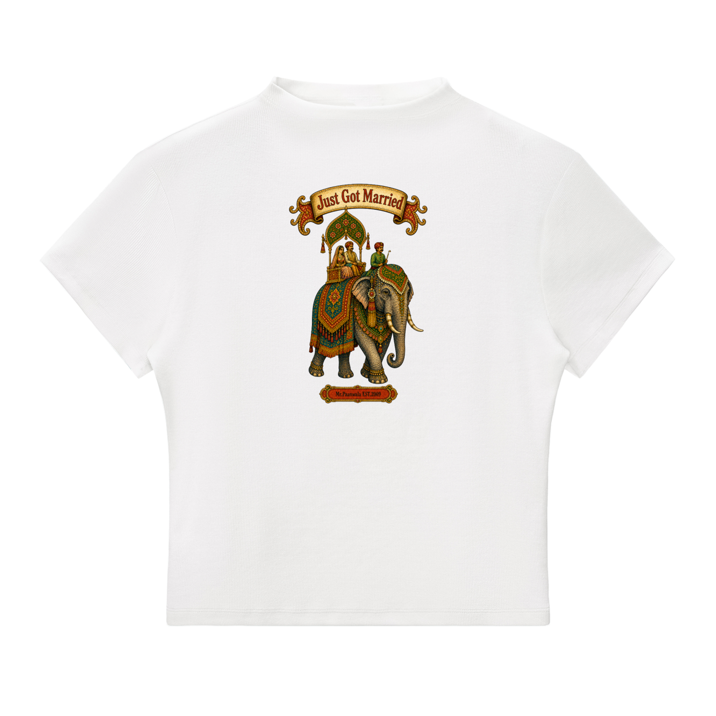Just Got Married Mock Neck T-Shirt