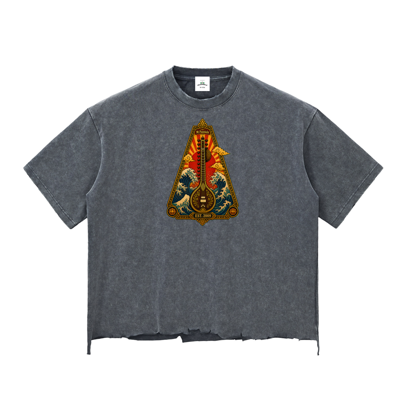 Sitar Raw-Hem Boxy T-shirt