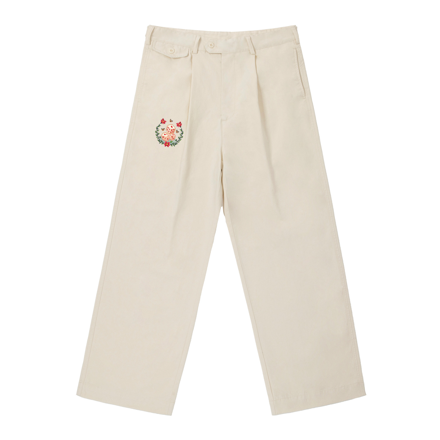 Adjustable Waist Straight-Leg Pants